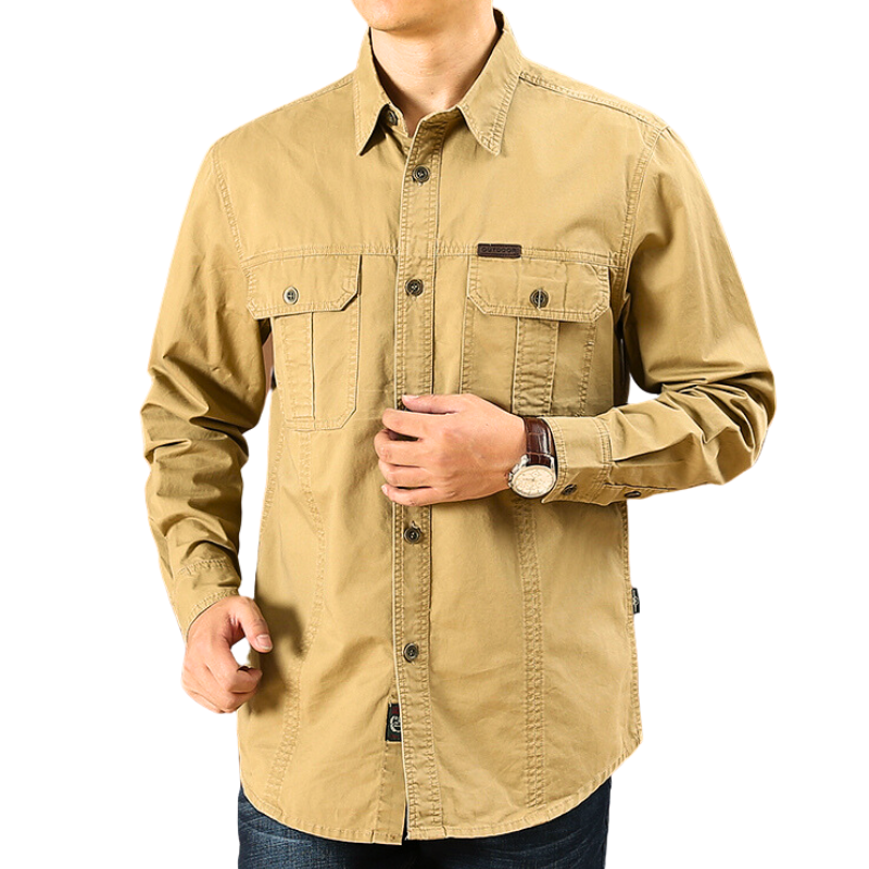 Camisa Standard Manga Longa - Caqui